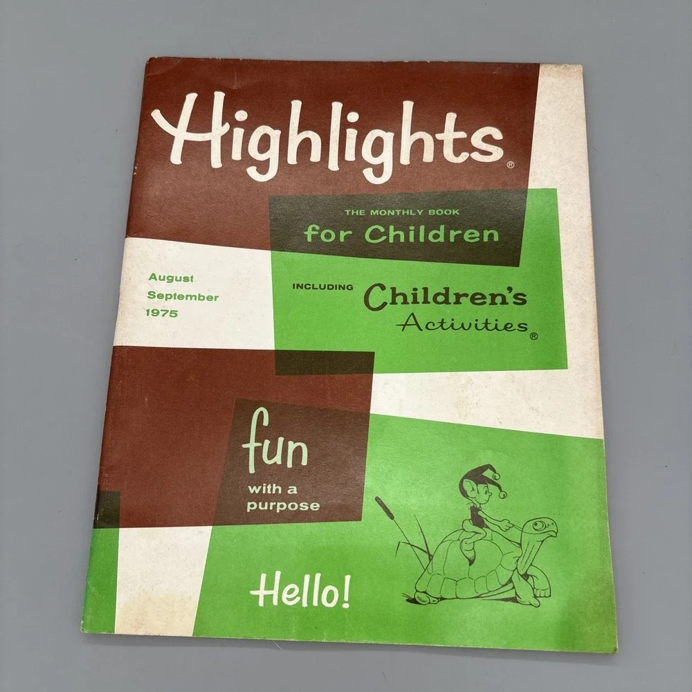 Highlights For Children Activities Magazine‎ Vintage August September 1975